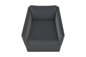 Moss Home Aston Swivel Chair - Embrace Comfort With Plush Down Feather Cushions And Stylish Angled Arms Slate 62% Polyprpoylene,38% Polyester Asto-cha-33-stusla