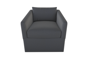Moss Home Aston Swivel Chair - Embrace Comfort With Plush Down Feather Cushions And Stylish Angled Arms Slate 62% Polyprpoylene,38% Polyester Asto-cha-33-stusla