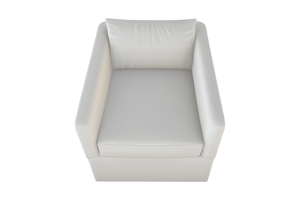 Moss Home Aston Swivel Chair - Embrace Comfort With Plush Down Feather Cushions And Stylish Angled Arms Snow 62% Polyprpoylene,38% Polyester Asto-cha-33-stusno