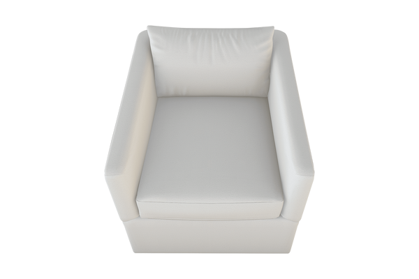 Moss Home Aston Swivel Chair - Embrace Comfort With Plush Down Feather Cushions And Stylish Angled Arms Snow 62% Polyprpoylene,38% Polyester Asto-cha-33-stusno