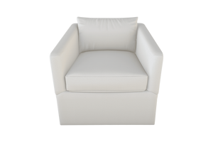 Moss Home Aston Swivel Chair - Embrace Comfort With Plush Down Feather Cushions And Stylish Angled Arms Snow 62% Polyprpoylene,38% Polyester Asto-cha-33-stusno