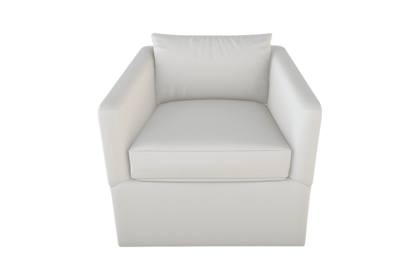 Moss Home Aston Swivel Chair - Embrace Comfort With Plush Down Feather Cushions And Stylish Angled Arms Snow 62% Polyprpoylene,38% Polyester Asto-cha-33-stusno