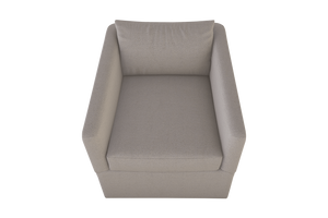 Moss Home Aston Swivel Chair - Embrace Comfort With Plush Down Feather Cushions And Stylish Angled Arms Stone 62% Polyprpoylene,38% Polyester Asto-cha-33-stusto
