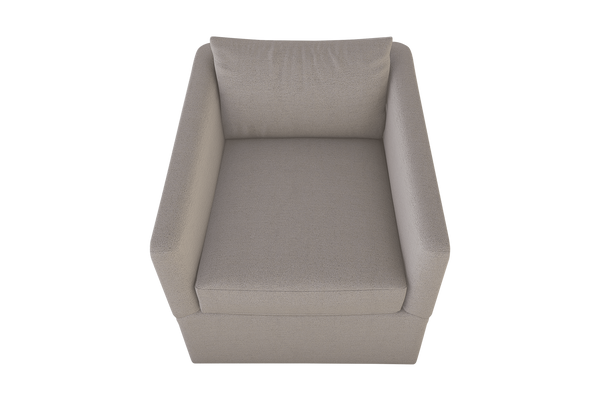 Moss Home Aston Swivel Chair - Embrace Comfort With Plush Down Feather Cushions And Stylish Angled Arms Stone 62% Polyprpoylene,38% Polyester Asto-cha-33-stusto