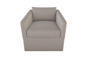 Moss Home Aston Swivel Chair - Embrace Comfort With Plush Down Feather Cushions And Stylish Angled Arms Stone 62% Polyprpoylene,38% Polyester Asto-cha-33-stusto