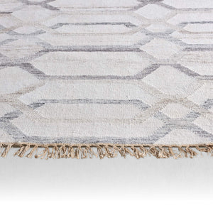 Jaipur Living Jaipur Living Laveer Handwoven Viscose Wool Flatweave Trellis Rug Neutral Ivory Gray 10' x 14' RUG156604