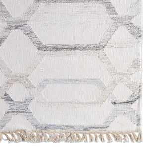 Jaipur Living Jaipur Living Laveer Handwoven Viscose Wool Flatweave Trellis Rug Neutral Ivory Gray 10' x 14' RUG156604