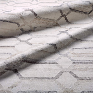 Jaipur Living Jaipur Living Laveer Handwoven Viscose Wool Flatweave Trellis Rug Neutral Ivory Gray 10' x 14' RUG156604