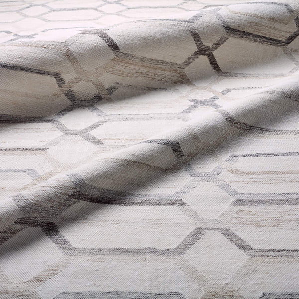 Jaipur Living Jaipur Living Laveer Handwoven Viscose Wool Flatweave Trellis Rug Neutral Ivory Gray 10' x 14' RUG156604