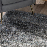 Dalyn Rugs Arturro AT2 Shag 60% Polypropylene/40% Polyester Transitional Rug Charcoal 7'10" x 10'7" AT2CH8X11
