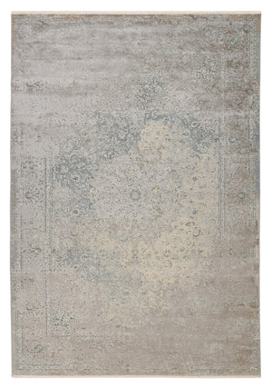 Jaipur Living Jaipur Living Alaina Viscose Medallion Rug Distressed Cream Gray Vintage Bedroom Accent 8'X10' RUG148383