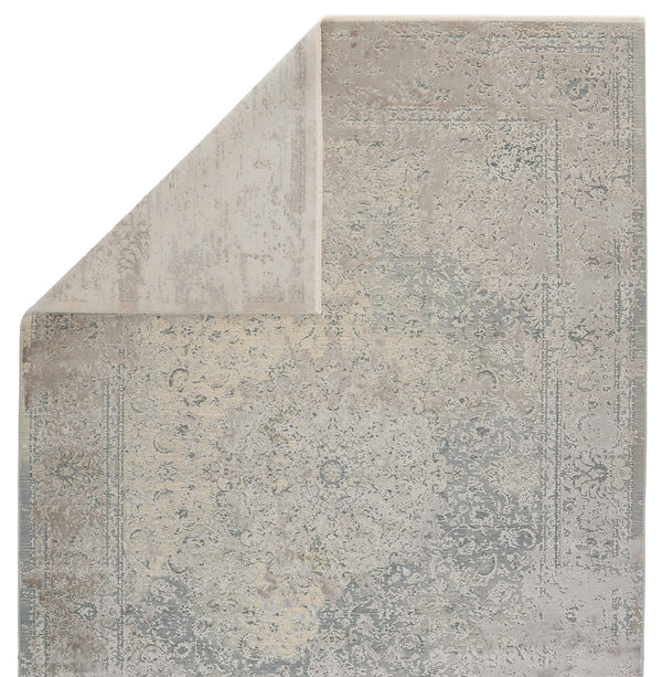 Jaipur Living Jaipur Living Alaina Viscose Medallion Rug Distressed Cream Gray Vintage Bedroom Accent 8'X10' RUG148383