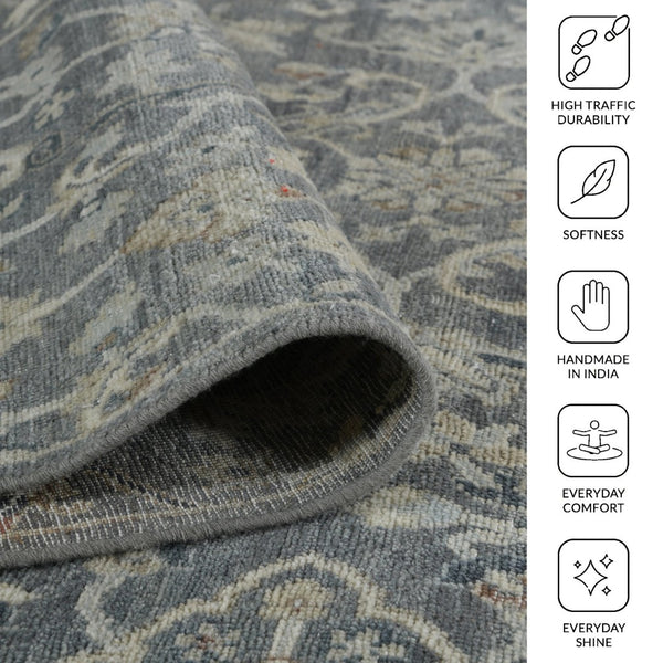 Amer Rugs Athens Traditional Hand-knotted Area Rug Crafted From Luxurious New Zealand Wool For Timeless Elegance Iron Wool Ath50203