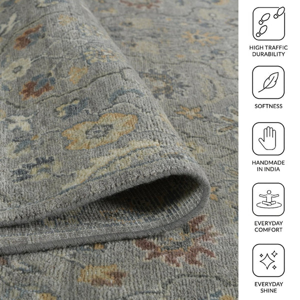 Amer Rugs Athens Traditional Hand-knotted Area Rug Crafted From Luxurious New Zealand Wool For Timeless Elegance Mink Wool Ath80203