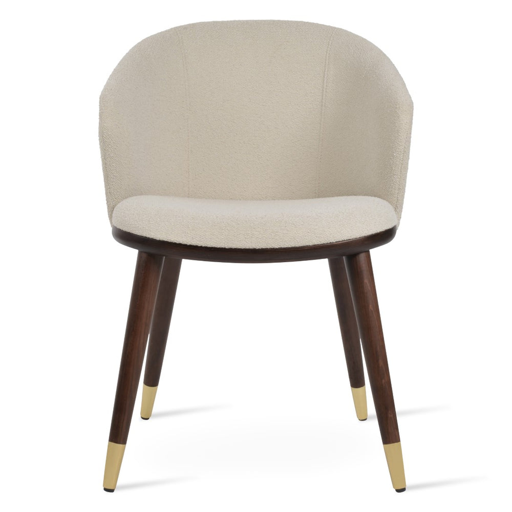 Soho Concept Athena Wood Dining Armchair - Stylish Leatherette Upholstery, Solid Beech Legs, 2-year Guarantee! Walnut  Soho-concept-dining-chair-00779