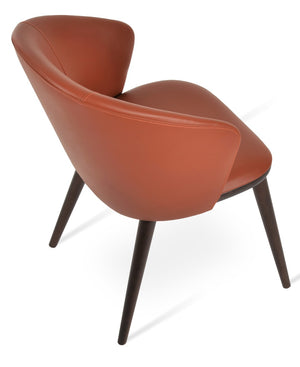 Soho Concept Athena Wood Dining Armchair - Stylish Leatherette Upholstery, Solid Beech Legs, 2-year Guarantee! Walnut  Soho-concept-dining-chair-00779