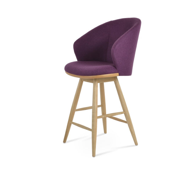 Soho Concept Athena Baba Barstools & Counterstools In Camira Blazer Wool - Stylish Comfort With 10-year Guarantee! Natural,White  Soho-concept-dining-chair-10447