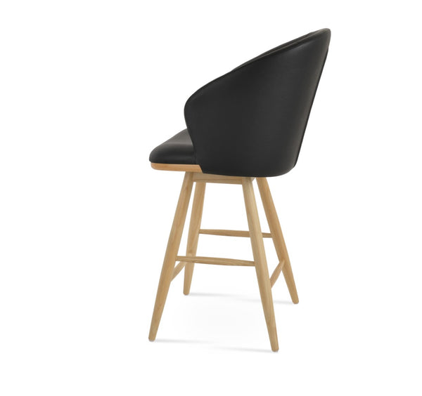Soho Concept Athena Baba Barstools & Counterstools - Stylish Leatherette With Solid Wood Finishes, 2-year Guarantee Black,Natural,White  Soho-concept-dining-chair-10446
