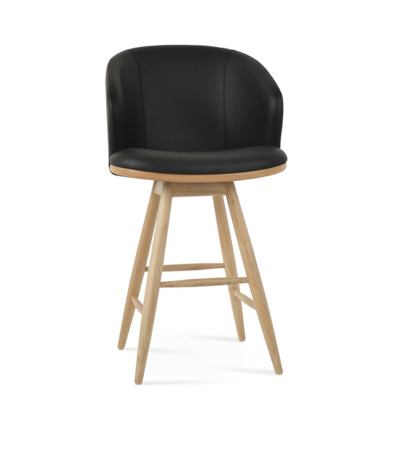 Soho Concept Athena Baba Barstools & Counterstools - Stylish Leatherette With Solid Wood Finishes, 2-year Guarantee Black,Natural,White  Soho-concept-dining-chair-10445