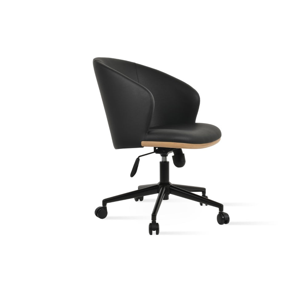 Soho Concept Athena Ana Armchair - Stylish Leatherette Upholstered Design With Metal Legs & 2-year Guarantee Black,Natural  Soho-concept-dining-chair-11644