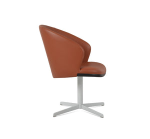 Soho Concept Athena 4 Star Swivel Armchair Dining Chair - Premium Leatherette, Modern Design, 2-year Guarantee White  Soho-concept-dining-chair-00706