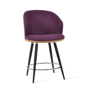 Soho Concept Athena Barstools & Counterstools - Stylish Camira Wool, 10-year Guarantee, Premium Boucle Fabric Black,Chrome,Natural  Soho-concept-dining-chair-10429