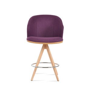 Soho Concept Athena Pyramid Barstools & Counterstools - Luxurious Wool Fabric, Solid Wood Base, 10-year Guarantee Natural  Soho-concept-dining-chair-10437