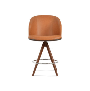 Soho Concept Athena Swivel Barstools & Counterstools - Stylish Leatherette, Solid Wood Base, 2-year Guarantee! Walnut  Soho-concept-dining-chair-10433