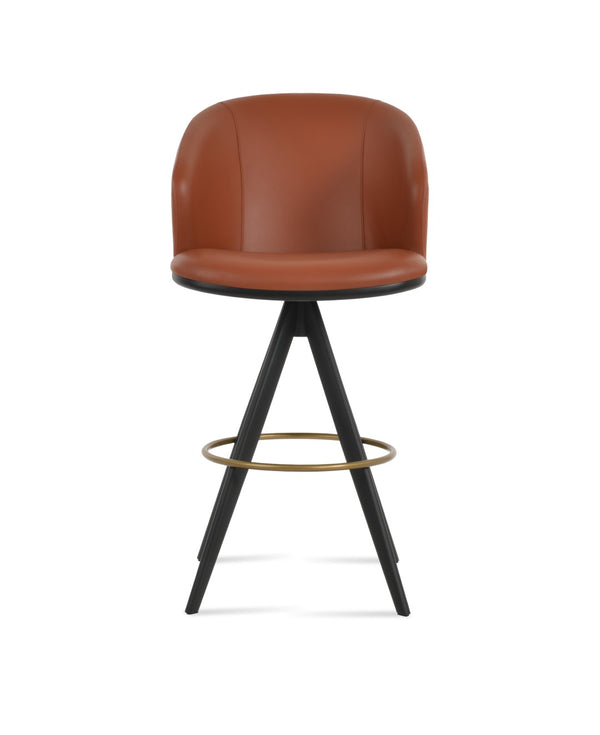 Soho Concept Athena Swivel Barstools & Counterstools With Leatherette Seats - Stylish, Durable, 2-year Warranty! Black,Brass  Soho-concept-dining-chair-10439