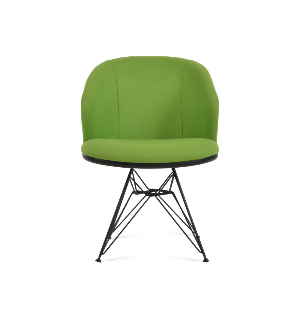Soho Concept Athena Tower Armchair Dining Chair In Camira Blazer Wool - Elegant Design With 10-year Guarantee Black  Soho-concept-dining-chair-00766