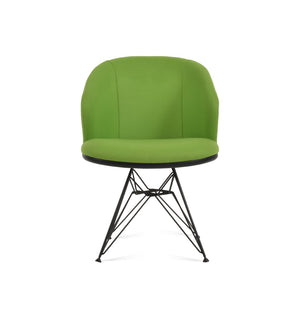 Soho Concept Athena Tower Armchair Dining Chair In Camira Blazer Wool - Elegant Design With 10-year Guarantee Black  Soho-concept-dining-chair-00766