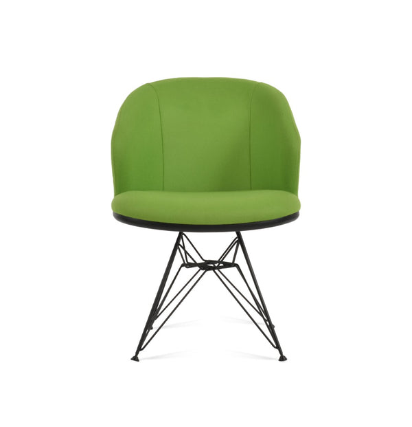 Soho Concept Athena Tower Armchair Dining Chair In Camira Blazer Wool - Elegant Design With 10-year Guarantee Black  Soho-concept-dining-chair-00766