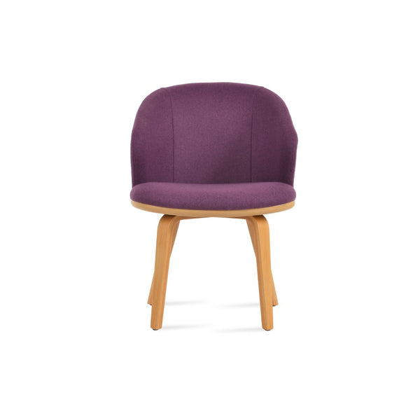 Soho Concept Athena Plywood Armchair - Luxurious Wool Upholstery, 10-year Guarantee, Minimalist Design, Durable Natural  Soho-concept-dining-chair-00737