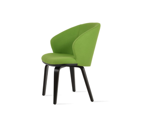 Soho Concept Athena Plywood Armchair - Luxurious Wool Upholstery, 10-year Guarantee, Minimalist Design, Durable Wenge Seat Frame  Soho-concept-dining-chair-00742