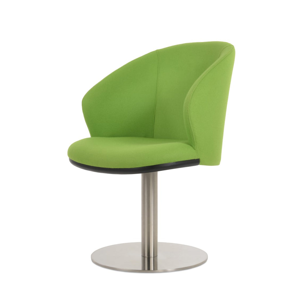 Soho Concept Athena Round Armchair With Camira Blazer Wool Fabric - 10-year Guarantee & Modern Design For Comfort Wenge Seat Frame  Soho-concept-dining-chair-00750