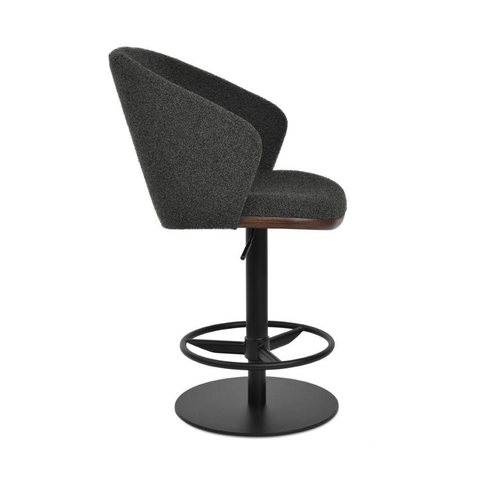 Soho Concept Athena Piston Barstools & Counterstools - Stylish Fabrics, Polished Steel Base, 10-year Guarantee! Black,Grey  Soho-concept-dining-chair-10452