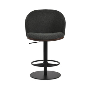 Soho Concept Athena Adjustable Barstools With Full Footrests, Elegant Fabrics & Stylish Metal Finishes For Comfort Black,Grey  Soho-concept-dining-chair-07427