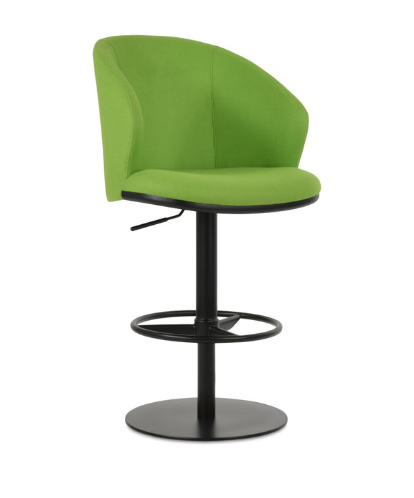 Soho Concept Athena Piston Barstools & Counterstools - Premium Wool Fabric, 10-year Guarantee, Stylish Design Black  Soho-concept-dining-chair-10454