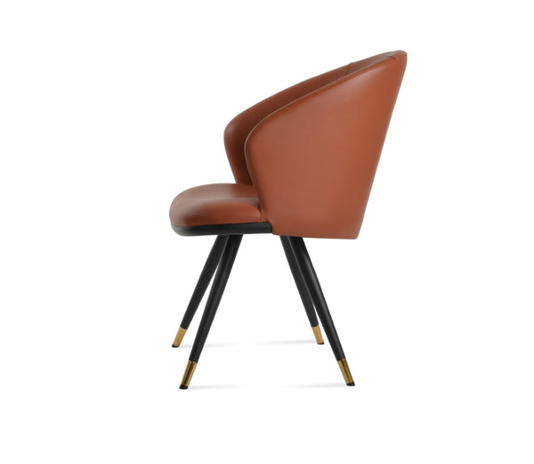 Soho Concept Athena Plywood Armchair Dining Chair - Stylish Leatherette Upholstery, 2-year Guarantee, Modern Design Fr Cinnamon  Soho-concept-dining-chair-00794