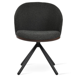 Soho Concept Athena Stick Swivel Armchair - Premium Fabric Options, Elegant Design, 10-year Guarantee, Durable & Stylish Black,Grey  Soho-concept-dining-chair-00816