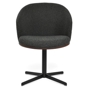 Soho Concept Athena Swivel Armchair Dining Chair - Elegant Fabric Options, 10-year Guarantee, Modern Design Black,Grey  Soho-concept-dining-chair-00698