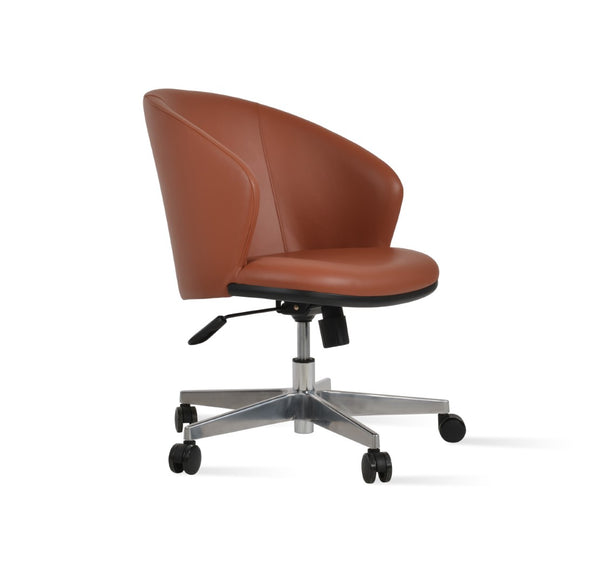 Soho Concept Athena Office Chair – Premium Leatherette, Adjustable Height, 2-year Guarantee, Limited Stock! Fr Cinnamon  Soho-concept-dining-chair-11635