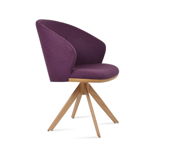 Soho Concept Athena Sword Swivel Armchair With Premium Camira Blazer Wool - 10-year Guarantee, Stylish Comfort Natural  Soho-concept-dining-chair-00824