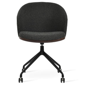 Soho Concept Athena Spider Swivel Armchair - Luxurious Upholstered Dining Chair In Boucle, Velvet & Nubuck Black,Grey  Soho-concept-dining-chair-00802