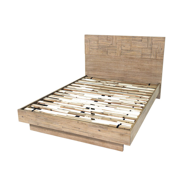 Lh Imports Atlantis King Bed - Elevate Your Bedroom With Sophisticated Geometric Patterns And Artistic Elegance Brown Solid Acacia,Acacia Veneer,Mdf Atl001ks