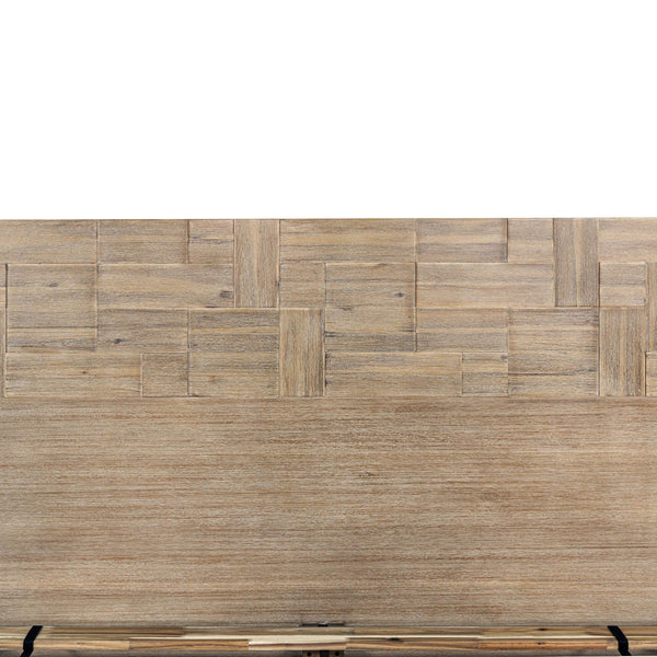 Lh Imports Atlantis King Bed - Elevate Your Bedroom With Sophisticated Geometric Patterns And Artistic Elegance Brown Solid Acacia,Acacia Veneer,Mdf Atl001ks