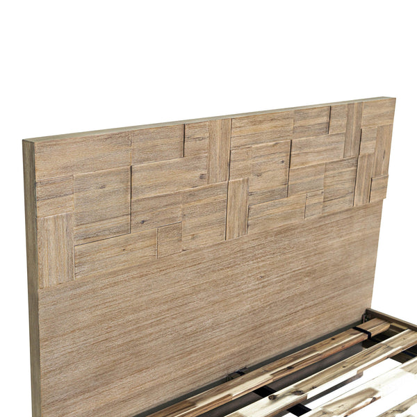 Lh Imports Atlantis King Bed - Elevate Your Bedroom With Sophisticated Geometric Patterns And Artistic Elegance Brown Solid Acacia,Acacia Veneer,Mdf Atl001ks