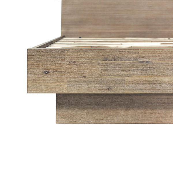 Lh Imports Atlantis King Bed - Elevate Your Bedroom With Sophisticated Geometric Patterns And Artistic Elegance Brown Solid Acacia,Acacia Veneer,Mdf Atl001ks