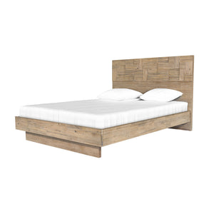 Lh Imports Atlantis King Bed - Elevate Your Bedroom With Sophisticated Geometric Patterns And Artistic Elegance Brown Solid Acacia,Acacia Veneer,Mdf Atl001ks