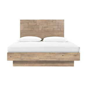 Lh Imports Atlantis King Bed - Elevate Your Bedroom With Sophisticated Geometric Patterns And Artistic Elegance Brown Solid Acacia,Acacia Veneer,Mdf Atl001ks